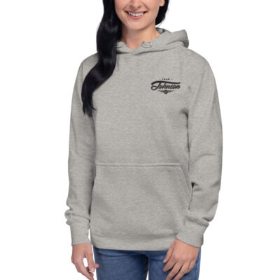 Ladies Retro Hoodie - Black Logo  Thumbnail