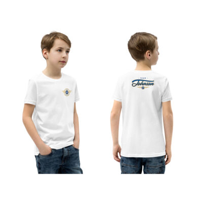 Kids Unisex Blue & Gold Logo Tee Thumbnail