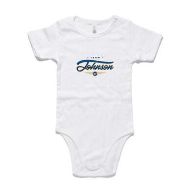 Baby Retro Romper - Blue & Gold Thumbnail