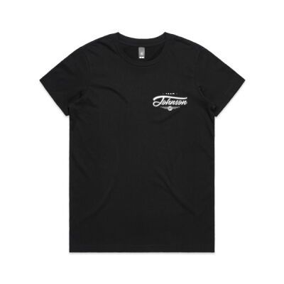 Ladies Retro Tee - White Logo (Express Order) Thumbnail